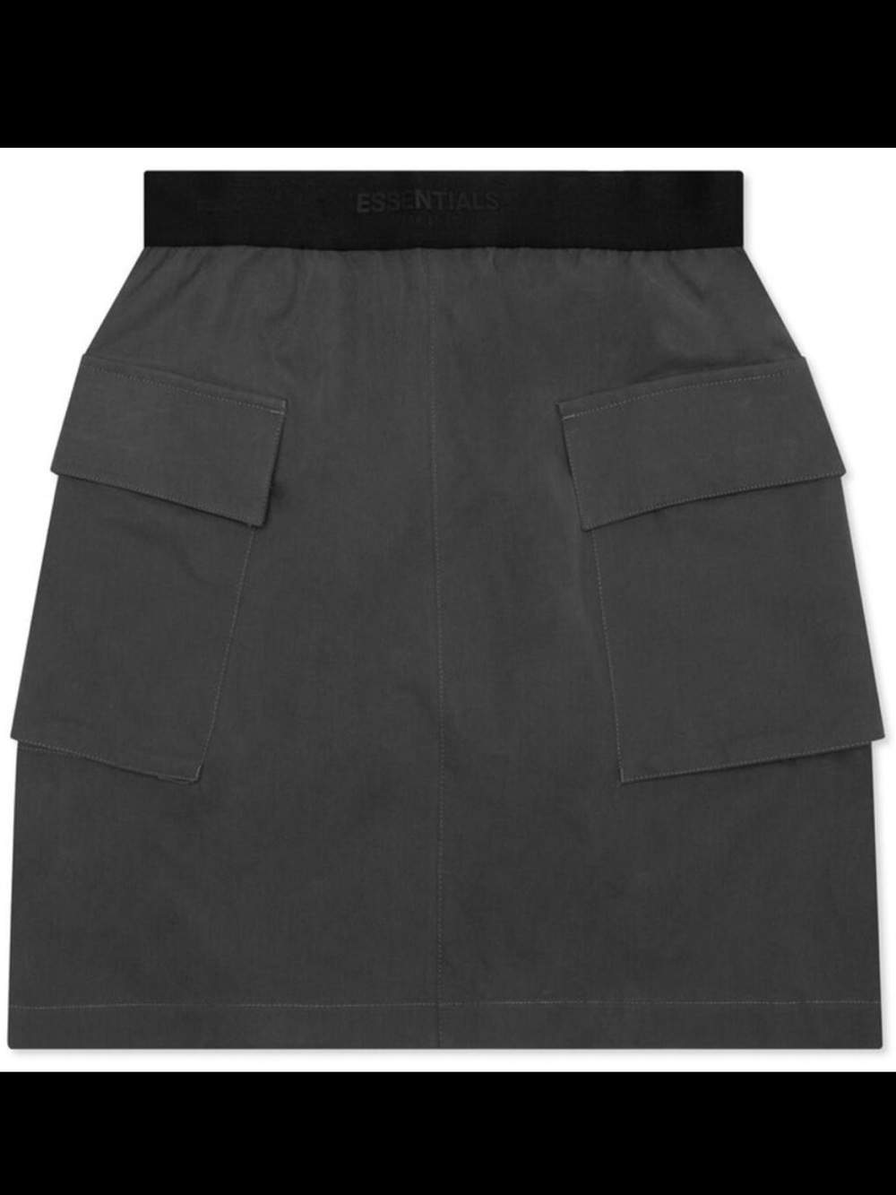 Fear Of God Essentials Cargo Skirt Womens Size Small Gray Elastic Waist Grunge